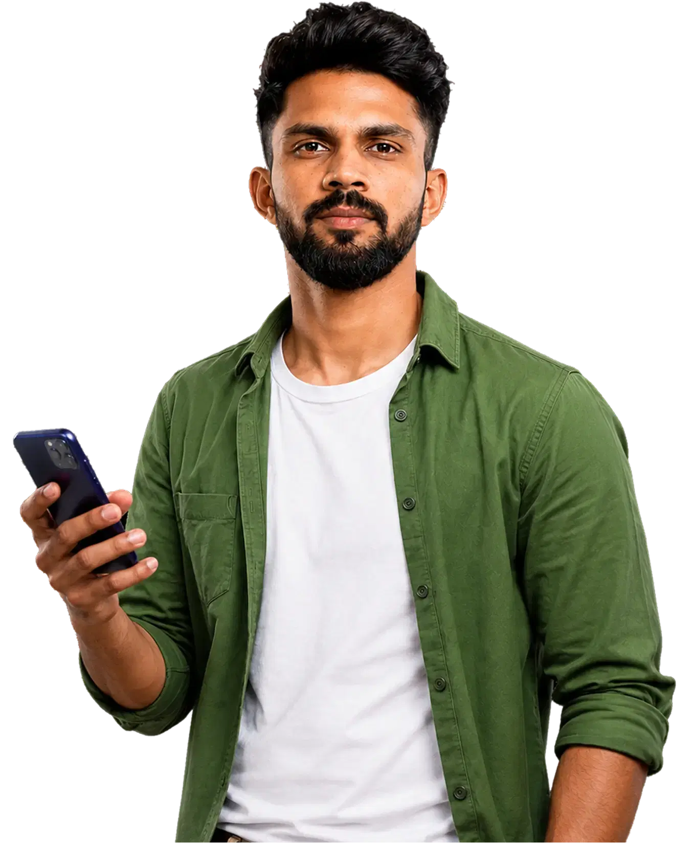 Man checking his instant Bridge personal loan on his phone