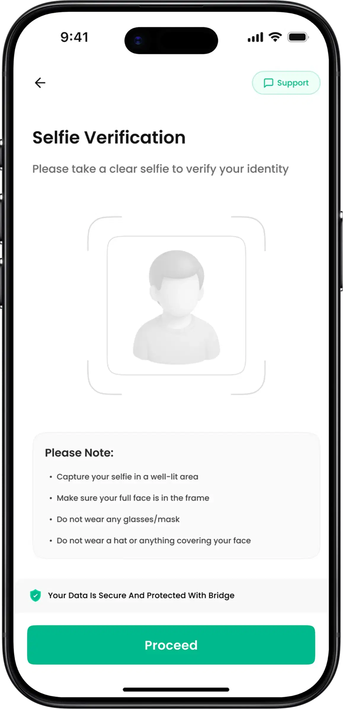 Bridge personal loan application steps on the mobile app